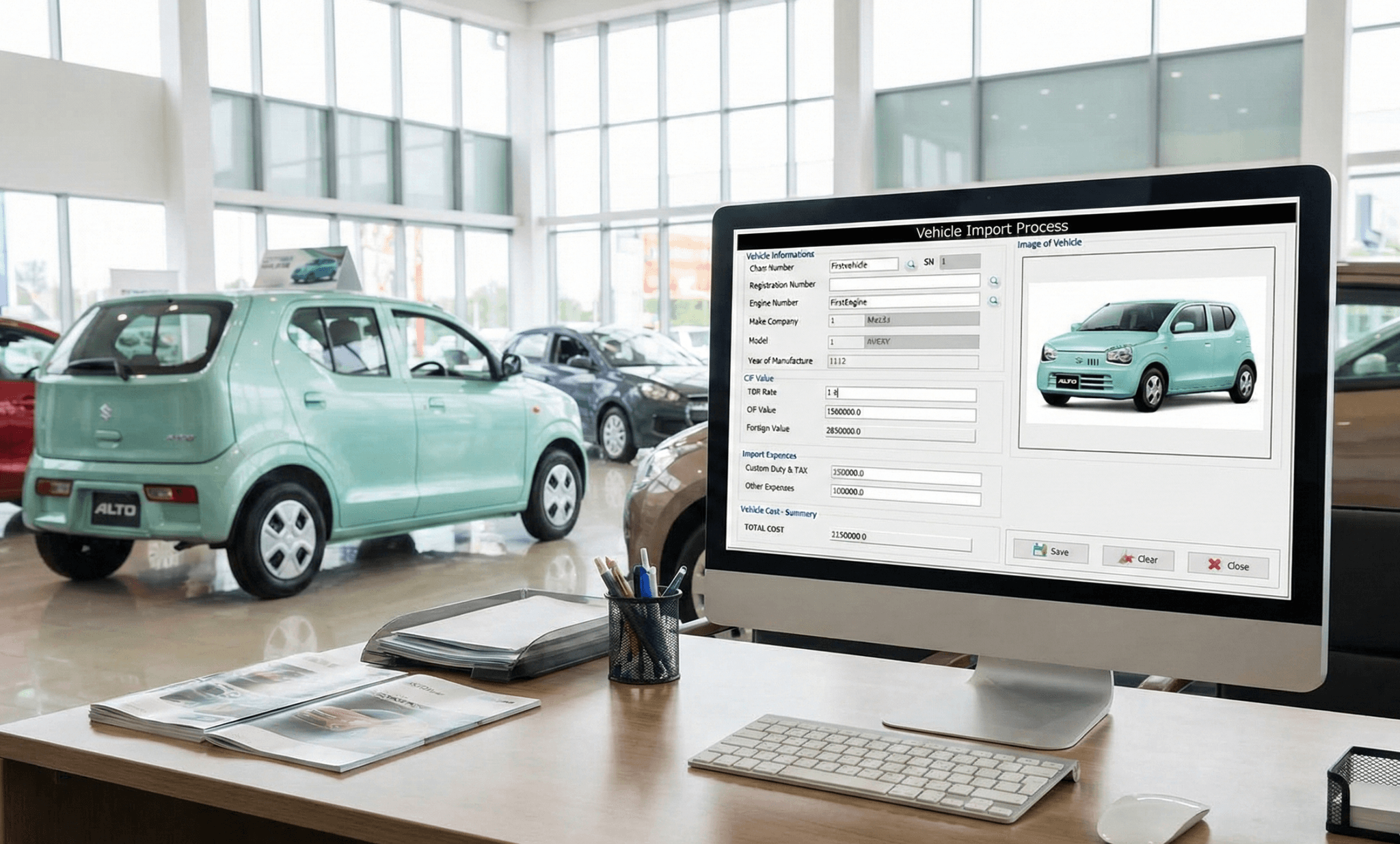 Vehicle Sale Management Software Screenshot